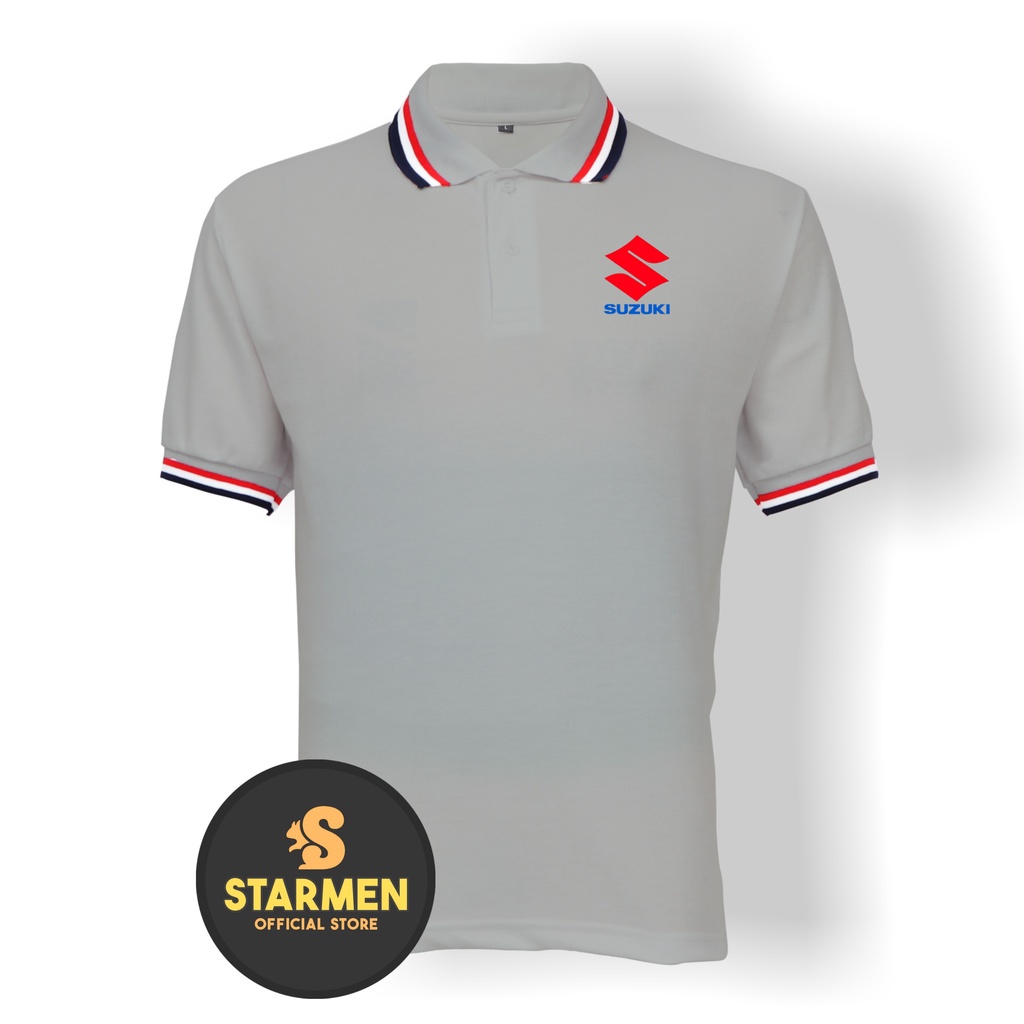 Kaos Polo Shirt Pria Kerah Logo SUZUKI