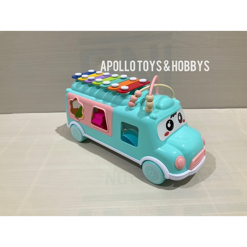 MAINAN ANAK TERBARU &quot; MOBIL CARTOON MUSIC BUS + XYLOPHONE &quot; YE20