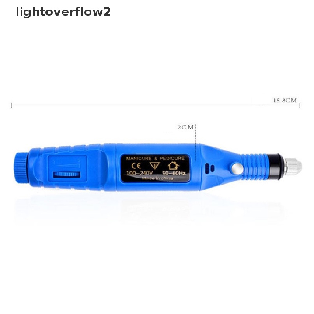 (lightoverflow2) Mesin Kikir Kuku Elektrik Portable Untuk Manicure / Pedicure