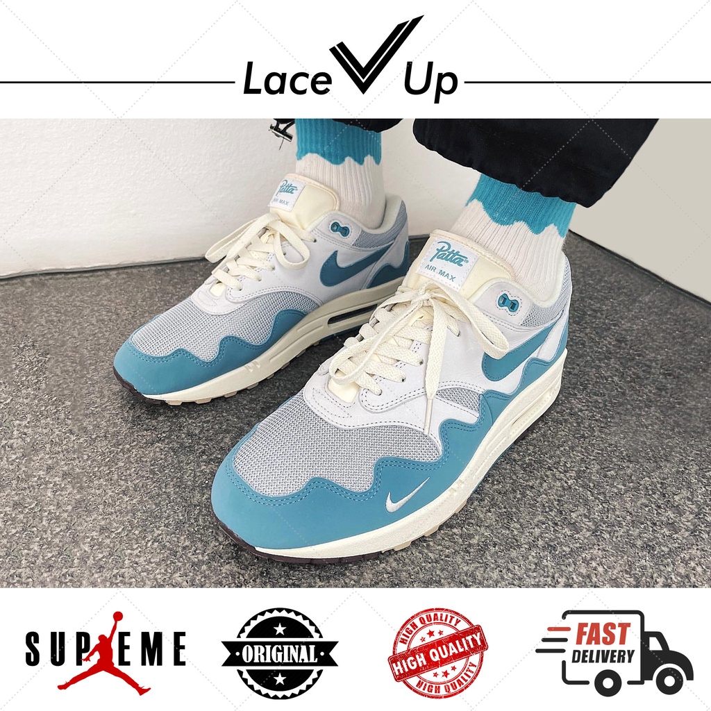 Kaos Kaki Wave Pattern Patta Socks - Lace Up Socks