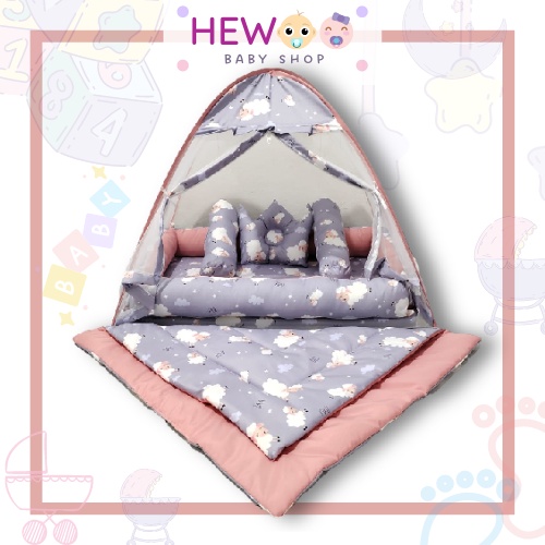 KASUR BAYI SET KELAMBU BEDCOVER KUALITAS BAHAN PREMIUM BERMOTIF TERBARU