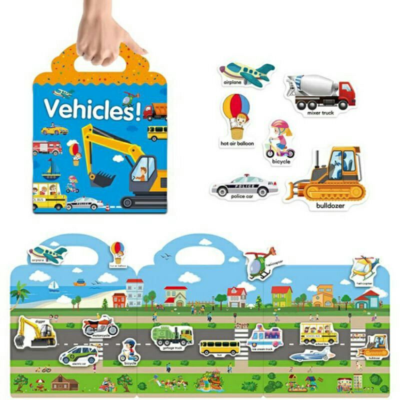 Buku Sticker Anak / Reusable sticker book / Activity book / Buku edukasi anak