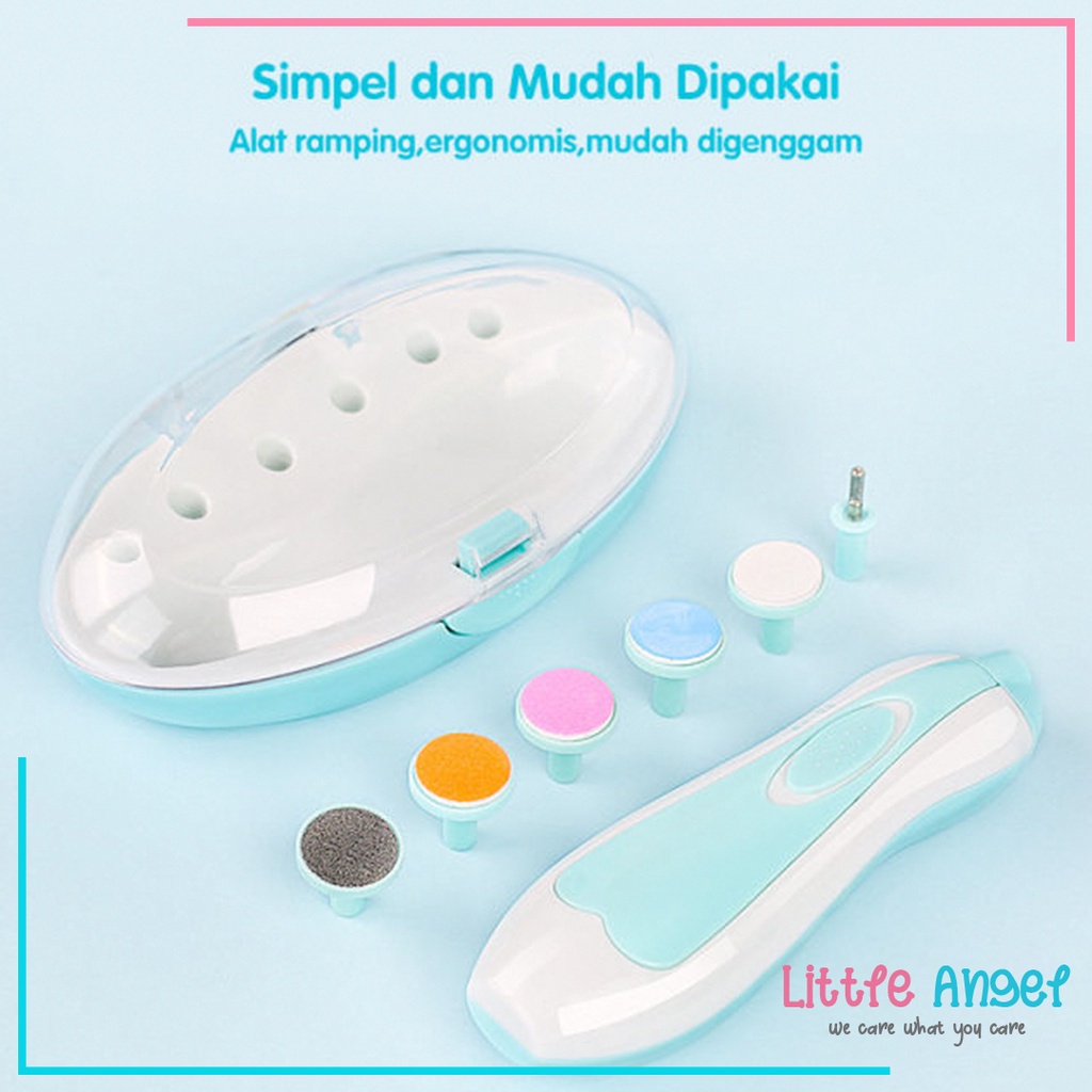 GUNTING KUKU BAYI ELEKTRIK SET Baby Care Electric Nail Trimmer Peralatan Pemotong Kuku Bayi New Born Clippers Set Tool Perlengkapan Anak Alat Kikir Kuku