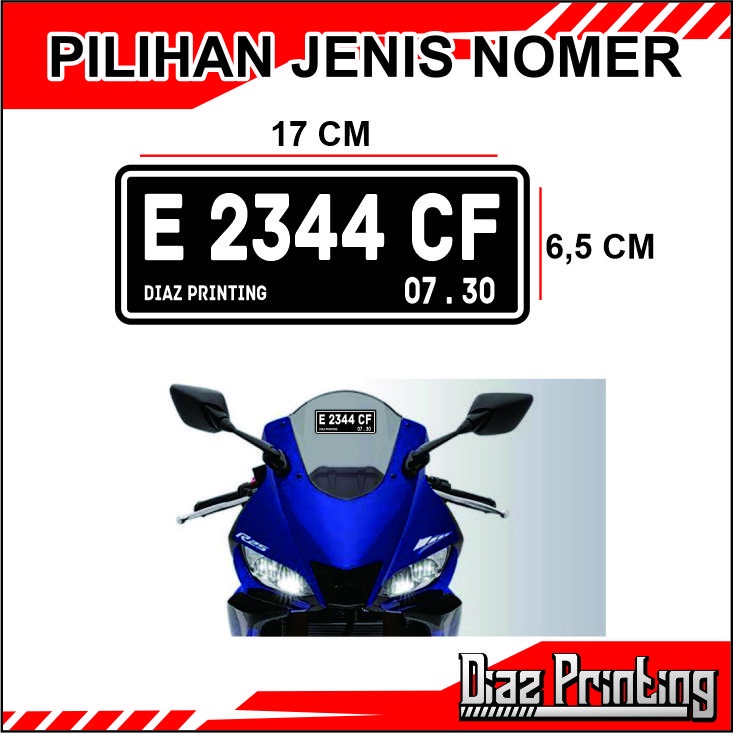 stiker plat nomer visor custom