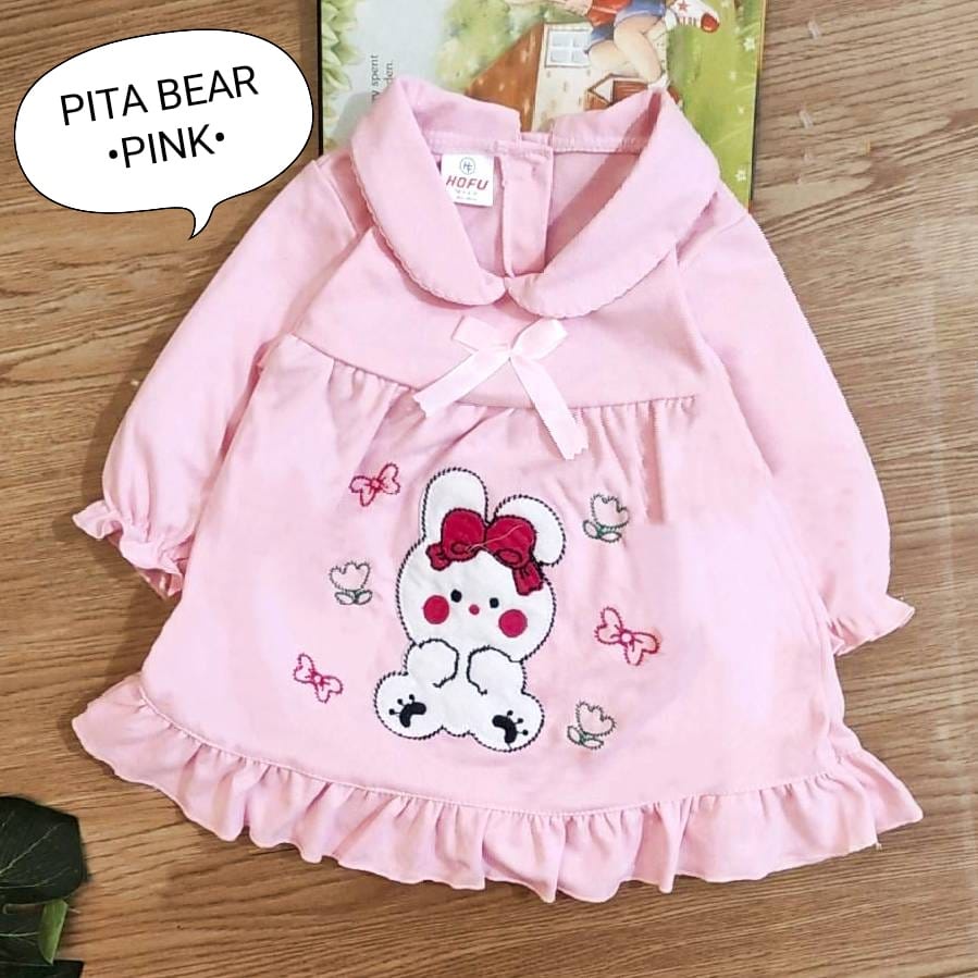 Dress Bayi Perempuan - Baju Bayi Anak Perempuan Usia 3-12 Bulan Motif Briana