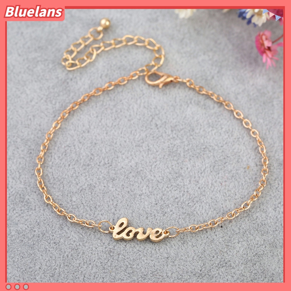 Bluelans Love Letter Charm Women Summer Barefoot Jewelry Foot Bracelet Anklet Ankle Chain