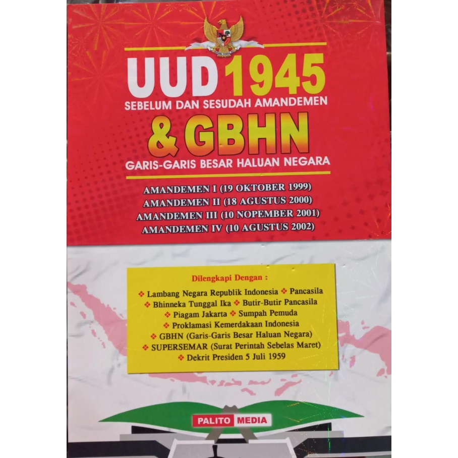 UUD 1945 Perubahan uk 14.5 x 20.5 / Undang Undang dasar / Dilengkapi susunan kabinet kerja setelah r
