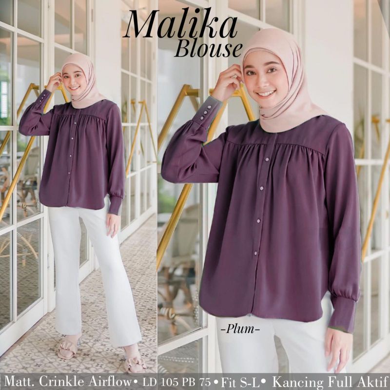 MALIKA BLOUSE KEMEJA WANITA TERBARU