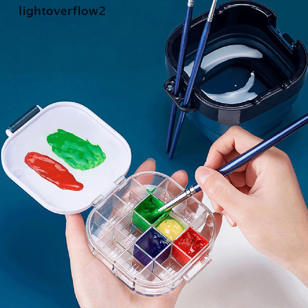 (lightoverflow2) Ember Lipat 16 Sekat Untuk Cuci Kuas Lukis