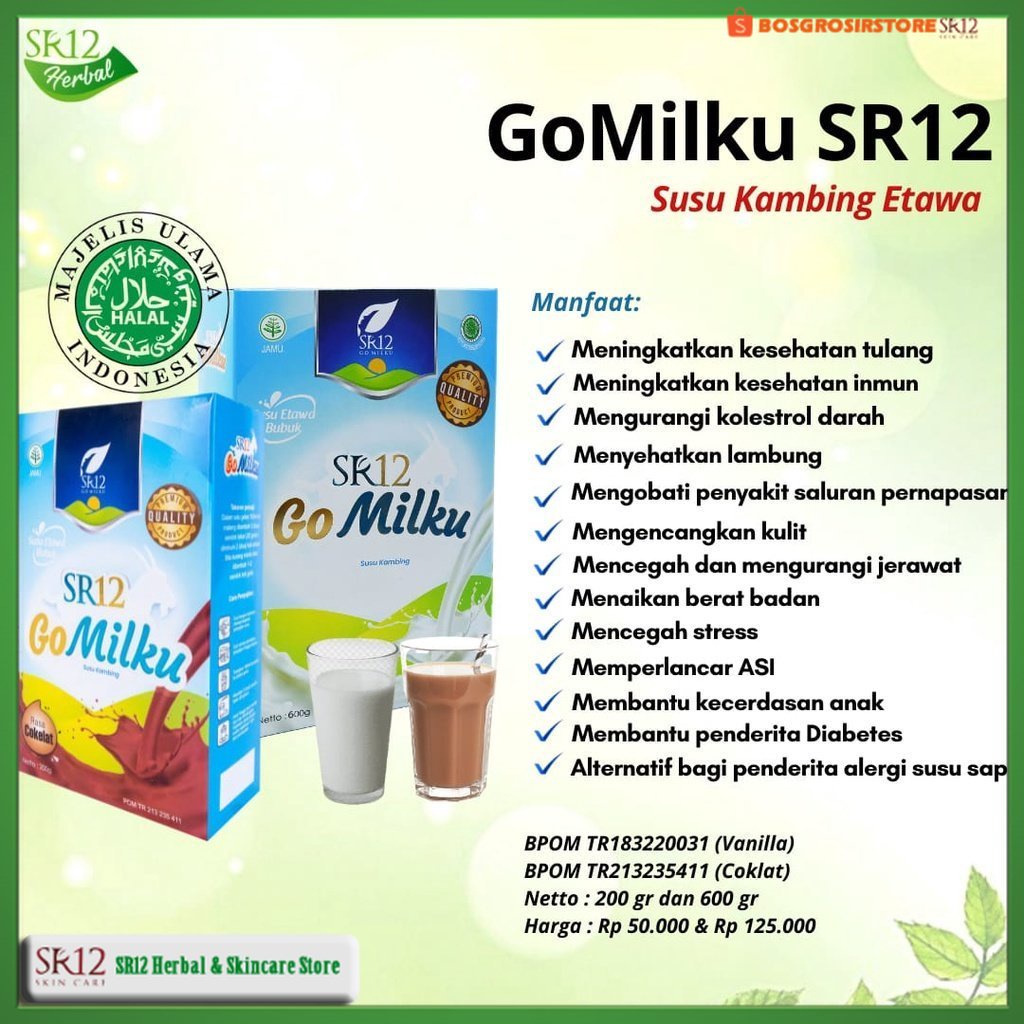 

Go Milku SR12 Halal Susu Kambing Etawa Premium Meningkatkan Kesehatan Inmun Aman Bumil Busui
