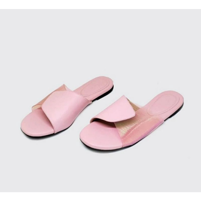 Sandal Wanita Ukuran Besar 41.45 SLOP MK-134 Pink Kaki Oversize JUMBO Feminim