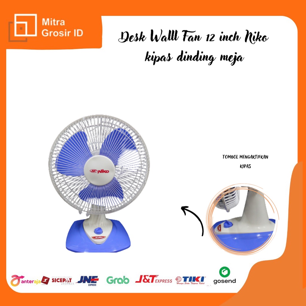 Desk Wall Fan 12 Inch NIKO / Kipas Dinding Meja