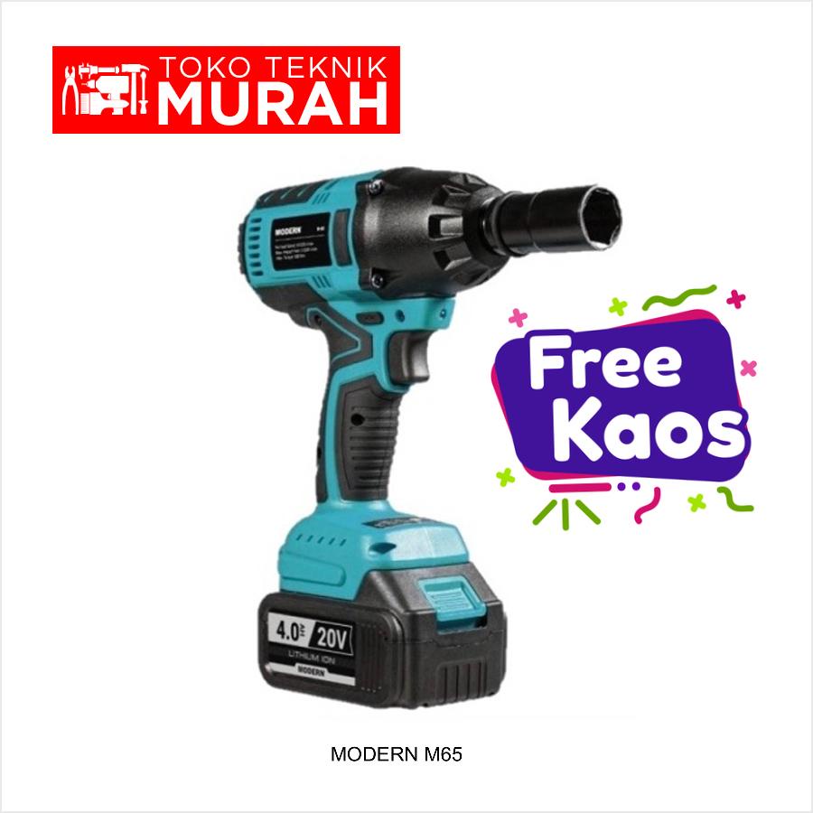 Modern M-65 Mesin Bor Impact Wrench Cordless M65 Pembuka Baut Baterai M 65