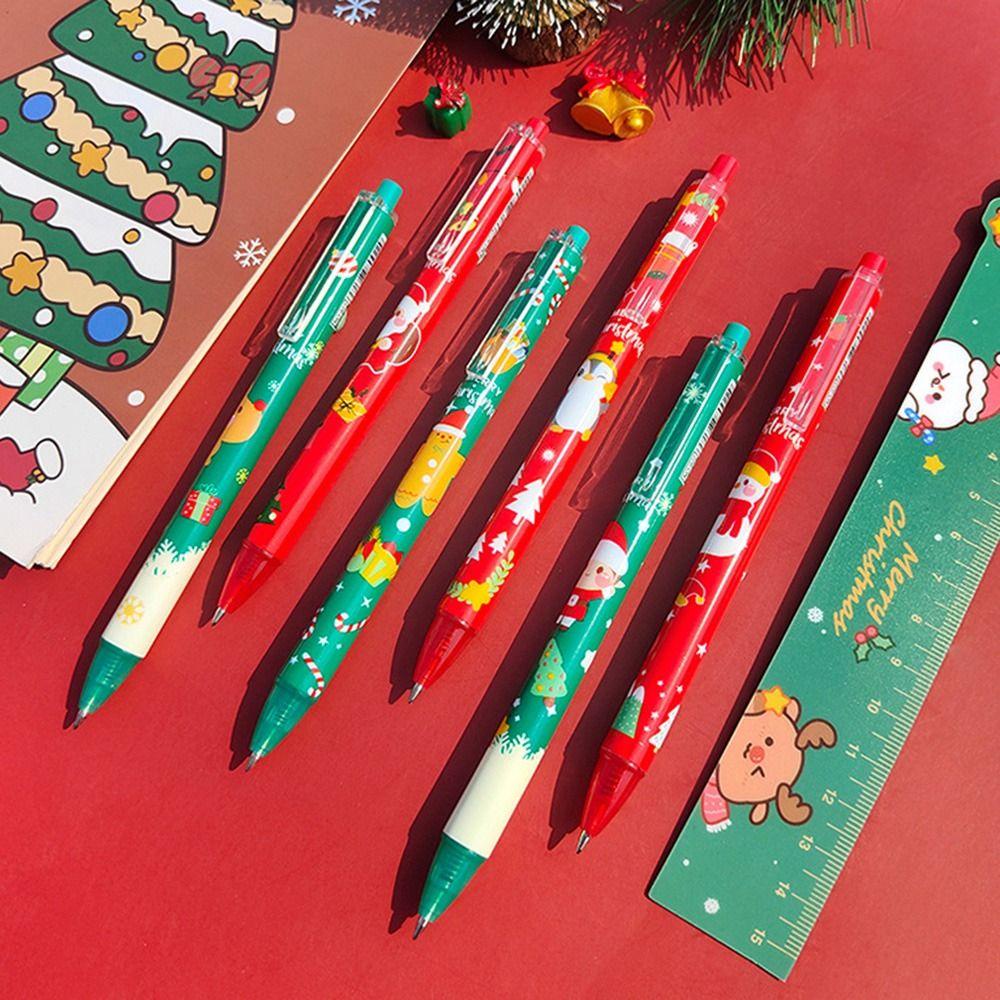 Nanas 6PCS /Set Gel Pen Set Perlengkapan Kantor Sekolah Hadiah Natal Siswa Tanda Tangan Pulpen