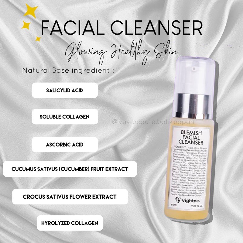 Blemish Facial Wash Cleanser Acne by Virginy Valentine (vivalentine) BPOM