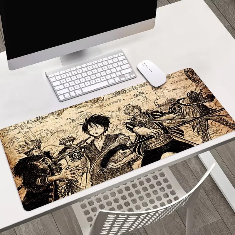 Mouse Pad Gaming XL Desk Mat | Alas Mouse Ukuran Besar Motif One Piece 30 x 80 cm Anti Slip