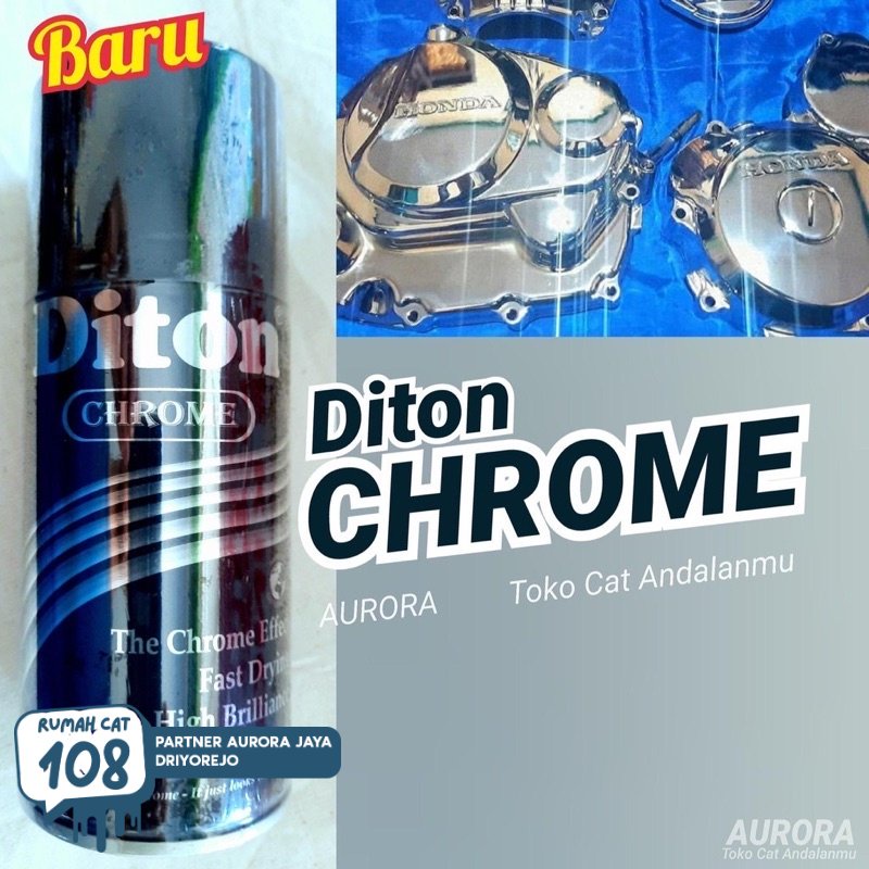 

Rumah Cat - Diton CHROME Chrom Crom Krom Krum Stenlis atau Efek Kaca Mengkilap Mesin Velg Sapporo Rumah Cat Motor dan Mobil