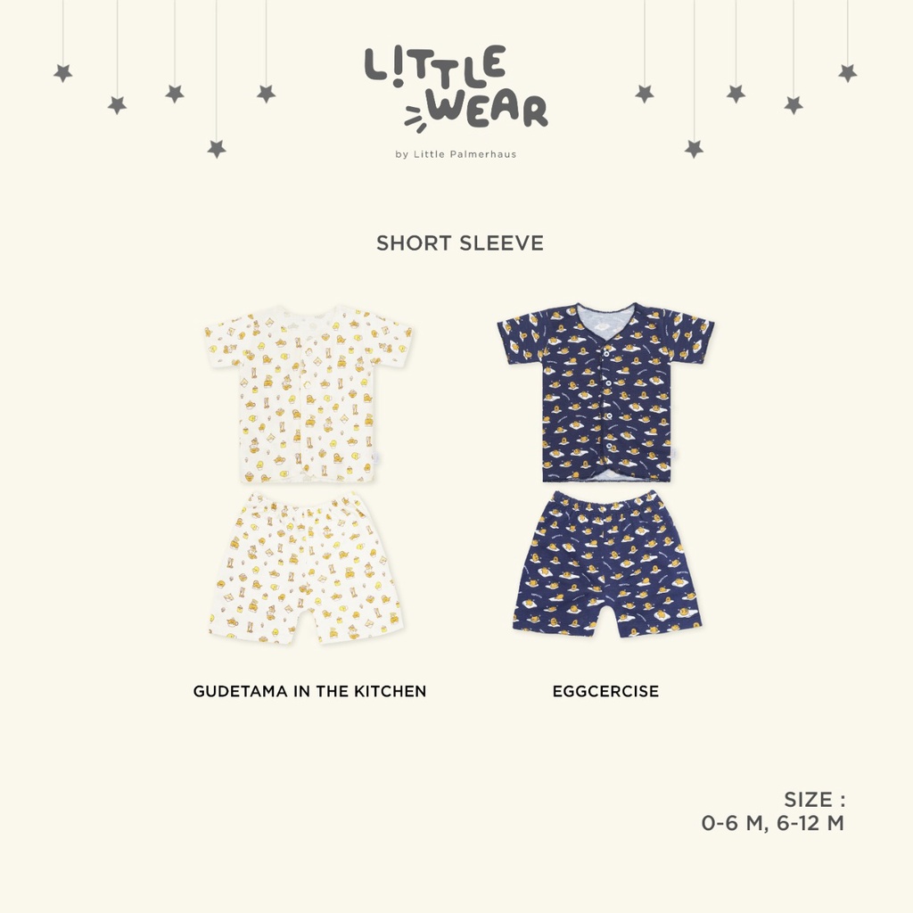 LITTLE PALMERHAUS MURAH  SETELAN PENDEK KANCING DEPAN CELANA PENDEK KANCING DEPAN  BAYI LITTLE WEAR PIYAMA
