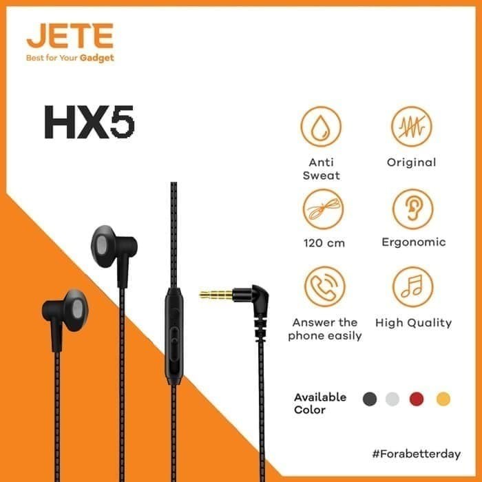 

HANDSFREE/HEADSET/EARPHONE JETE HX5