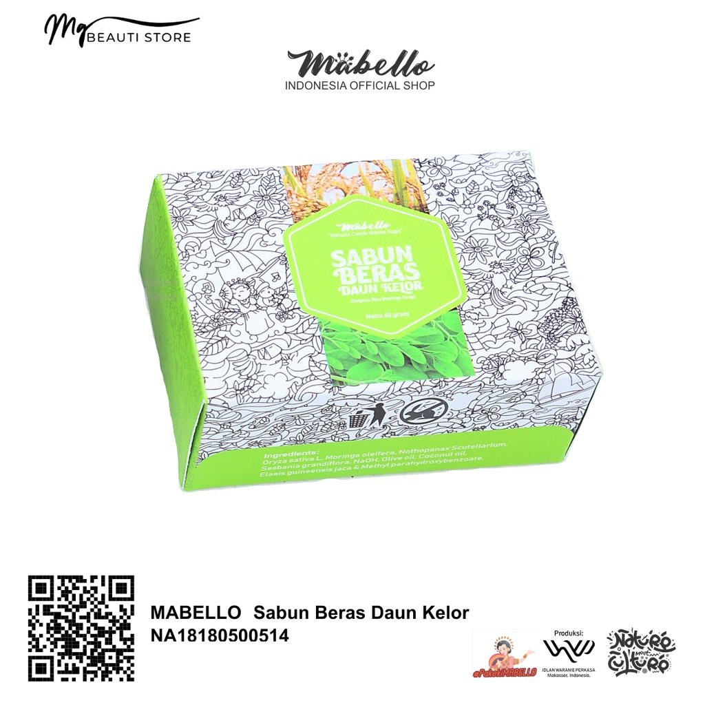 MABELLO Sabun Beras Varian Kelor/ Handmade Soap (Jerawat&amp;Bekas Jerawat)