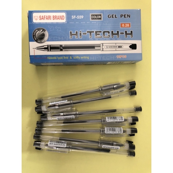 

bolpen safari brand hi-tech SF-559 hitam 0.28mm isi 12