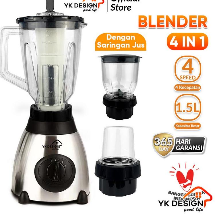 IDUu1U5--YK DESIGN YK-1012 Blender Penggiling Juicer Blender Stainless Premiium 3 in 1 Kapasitas 1.5