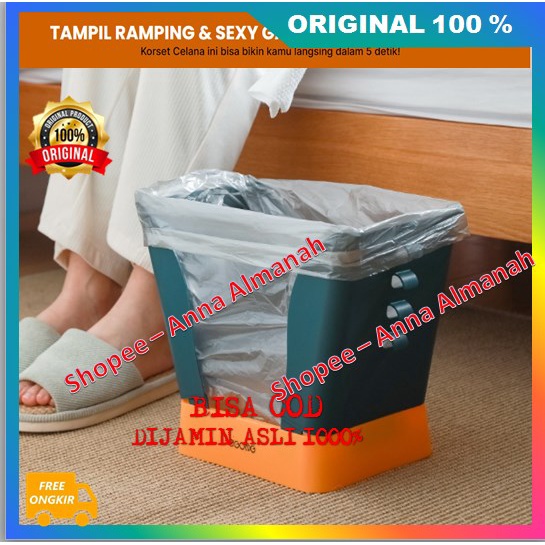 Jual Promo Bin Rubbisher Tempat Sampah Lipat Portable Tempat Tong Plastik Sampah Dapur