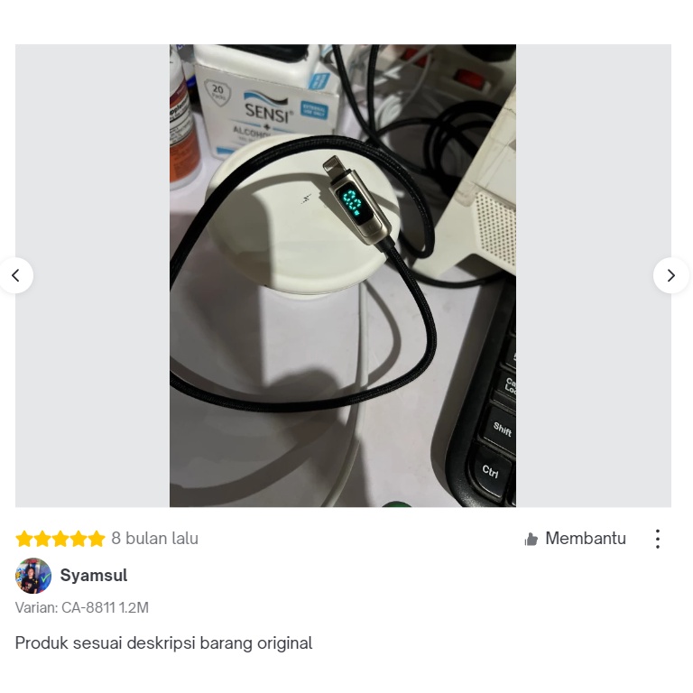 MCDODO CA-8810 Cable Iphone Lightning Digital Type C PD Fast 20W 1.2m