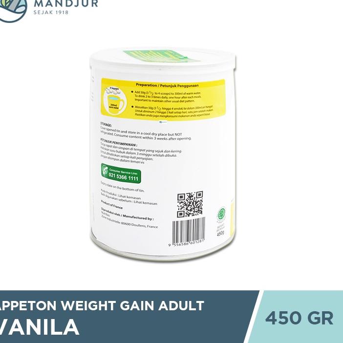 

Diminati--Appeton Weight Gain Adult Vanilla 450 gr - Susu Tinggi Protein Penambah Berat Badan