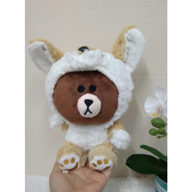 Brown Costume animal 28cm/Boneka Line Brown Kostum/Boneka Karakter Termurah
