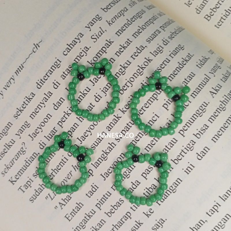 beads ring cincin manik | cincin kodok beads ring frog