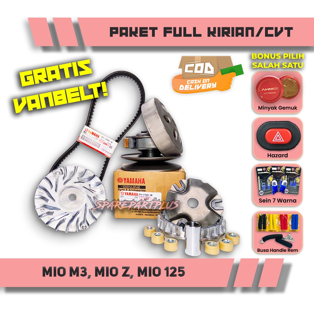 PAKET FULL KIRIAN/CVT MIO M3, MIO Z, MIO 125 GRATIS VANBELT