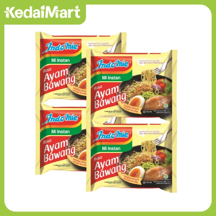 

NEW Paket Bundling Indomie Mie Instant Ayam Bawang Pcs Isi 4