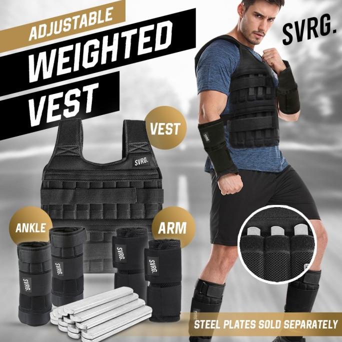 Svarga Adjustable Weighted Vest - Wrist & Ankle Weight - Rompi Beban