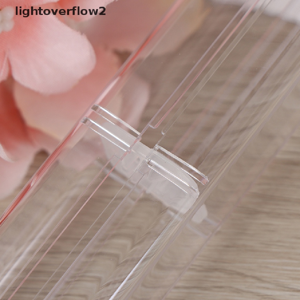 (lightoverflow2) 1pc Kotak holder pen / Kristal Bahan Plastik Transparan Untuk Hadiah