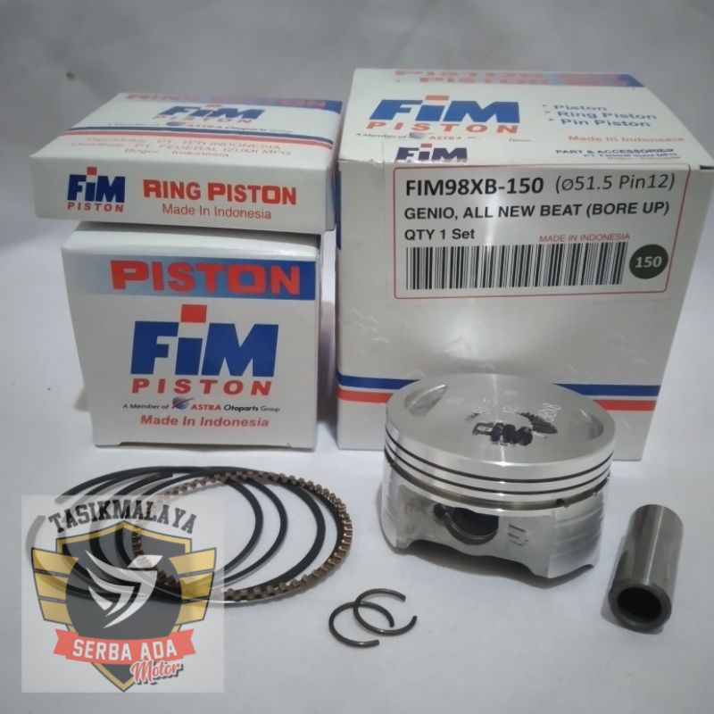 PISTON KIT SEHER KIT FIM98 XB GENIO ,BEAT NEW 2020 BORE UP