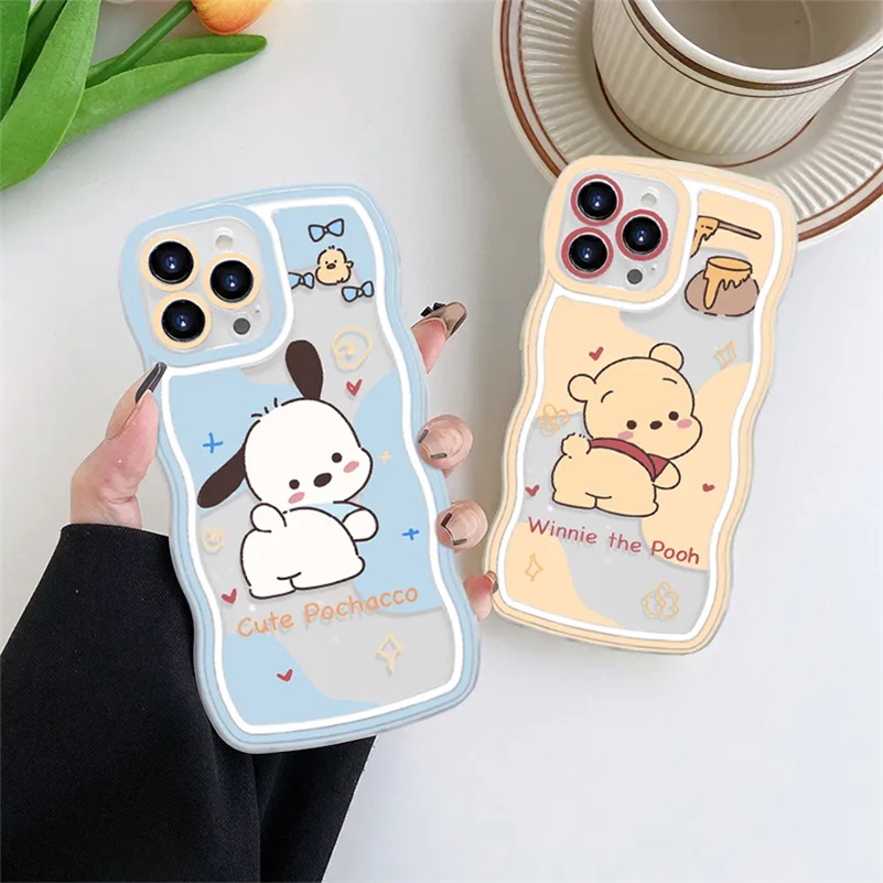 Casing Soft Case Silikon Transparan Motif Kartun Anjing Untuk iPhone 14 / 13 / 12 / 11 Pro Max / X / Xr / Xs Max / 8 / 7 / 6 / 6s Plus