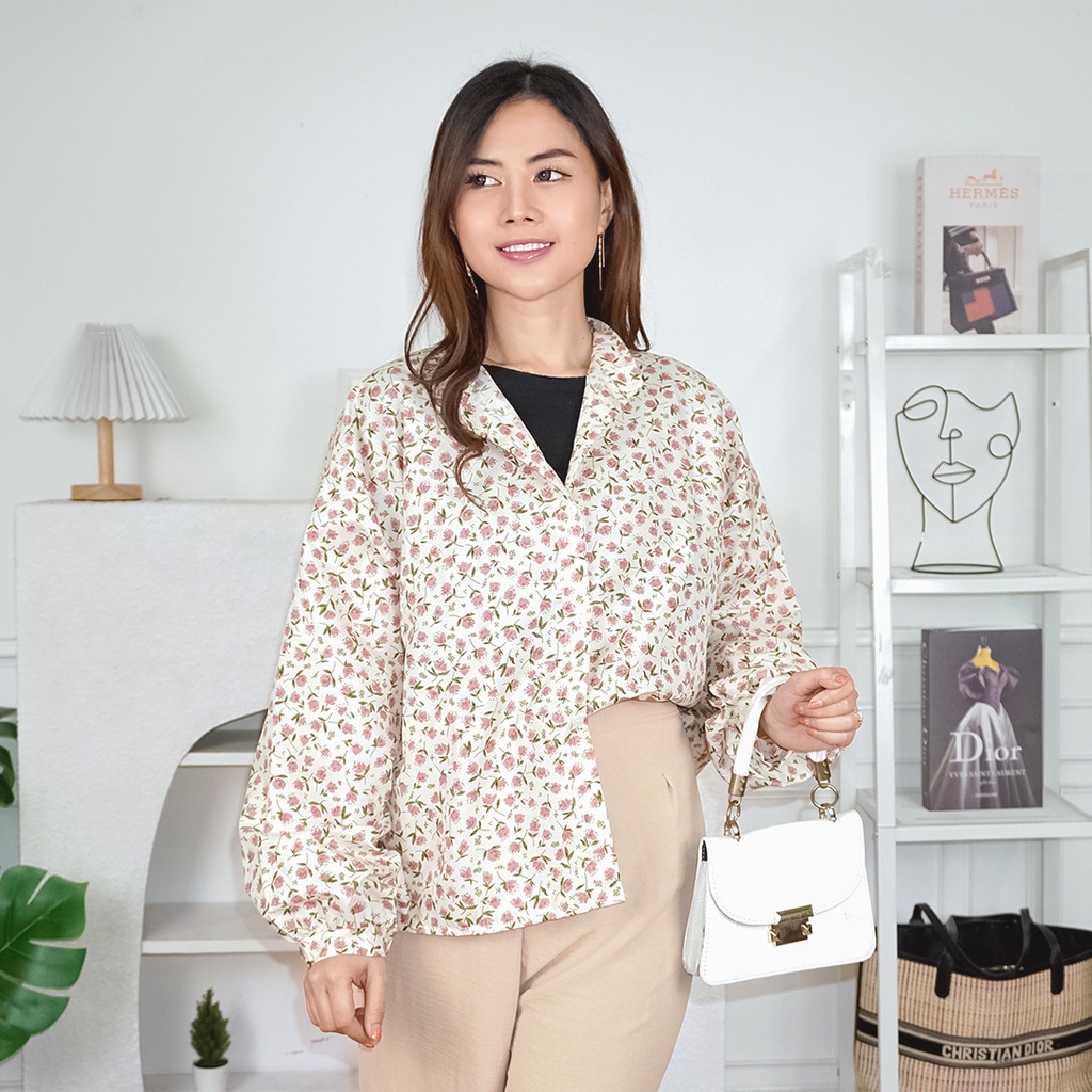 AFI - EC - Yejin Korean Flower Vintage Oversize Blouse