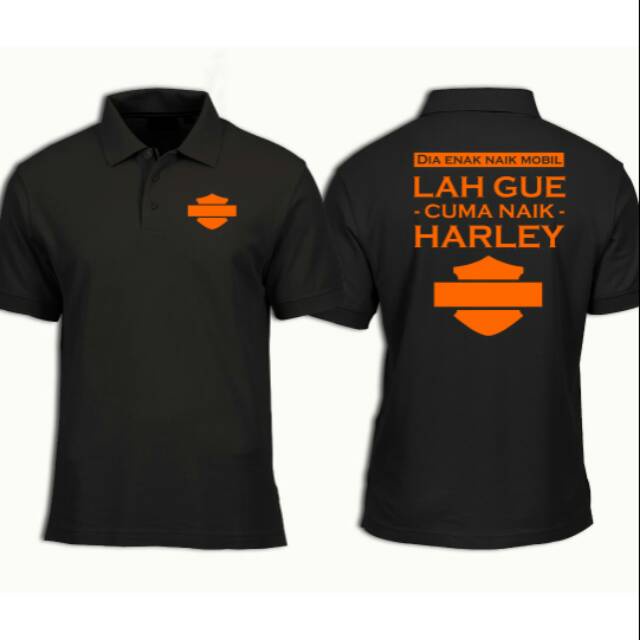 BIG SIZE 3XL-7XL...kaos kerah/polo shirt/baju keren MEME HARLEY DAVIDSON , ( Free Custom )