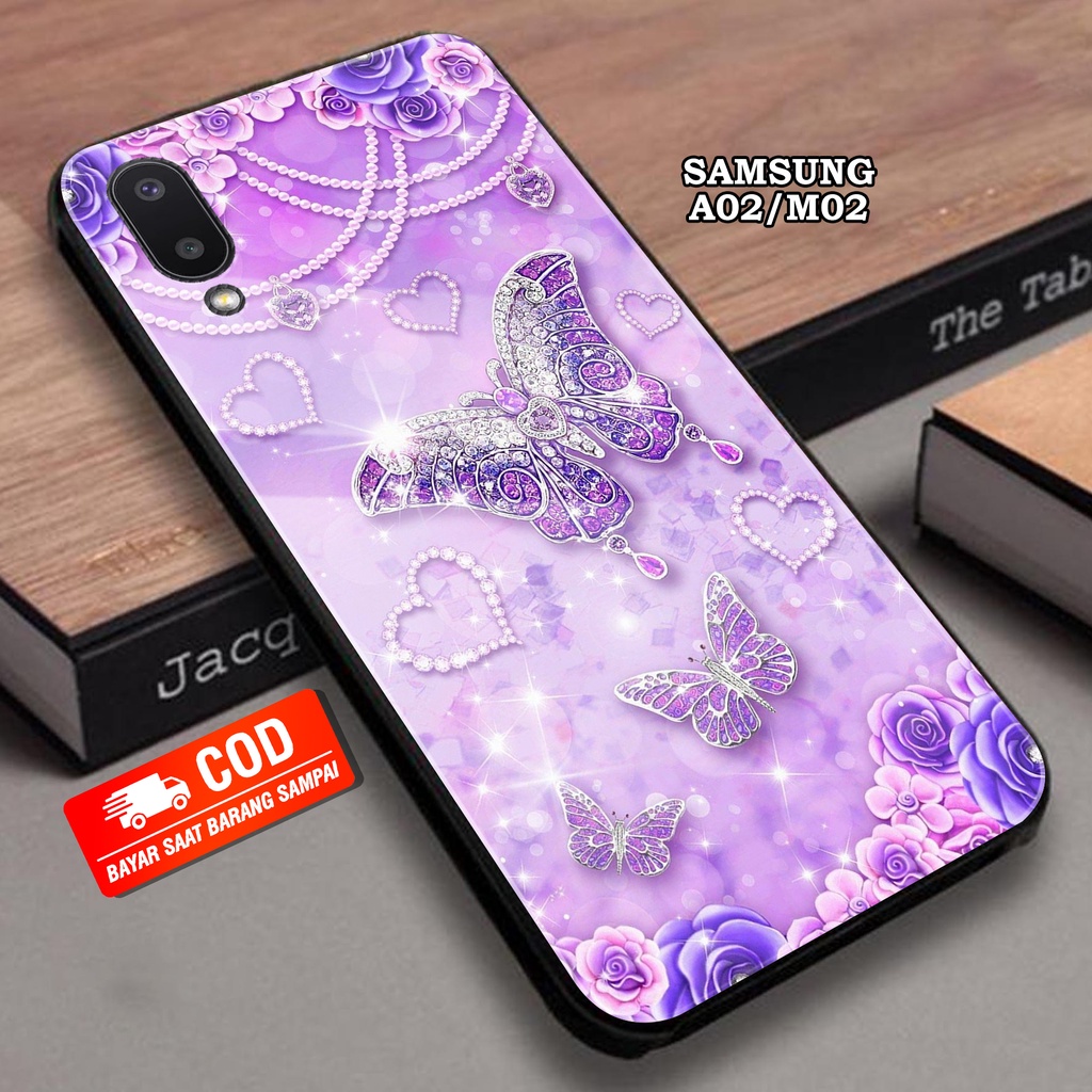 CASE SAMSUNG A02 / M02 - Casing SAMSUNG A02/ M02 Terbaru TOP ONE CASE [ BUTTERFLY ] Silikon SAMSUNG 