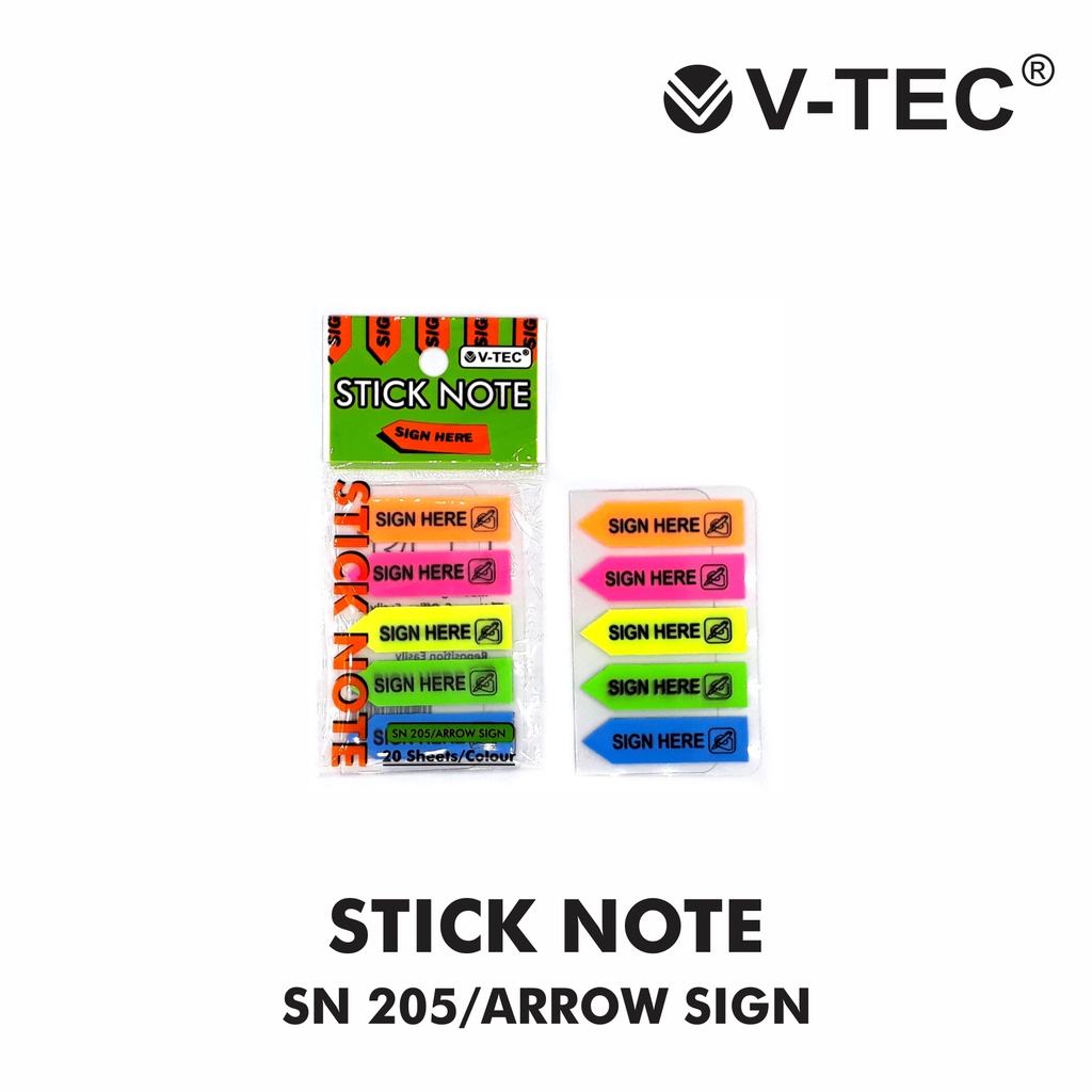 

V-TEC Sticky Notes SN 205/Arrow Sign