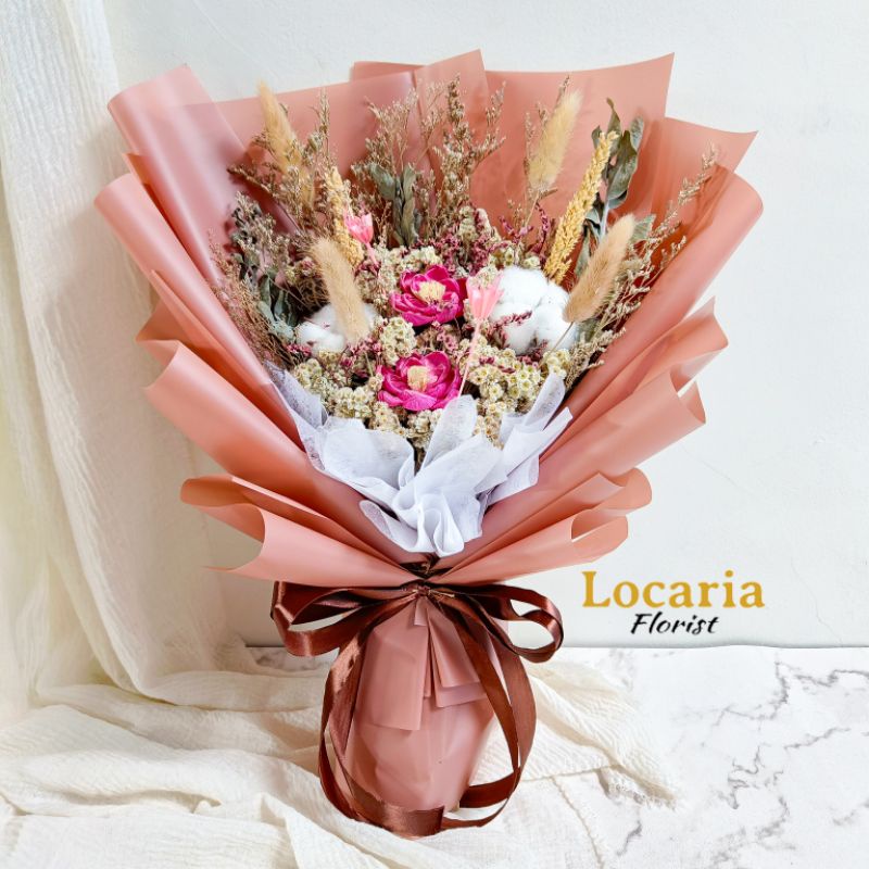 buket bunga wisuda/buket dried flower/buket bunga kering/kado wisuda