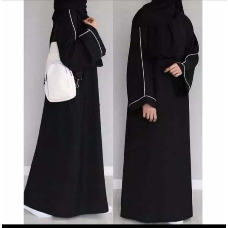 ABAYA SYAR'I/ABAYA HITAM BAHAN JET BLACK