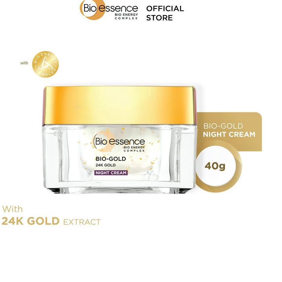Beli cepaat--Bio Essence Bio Gold Night Cream Anti Aging 40gr