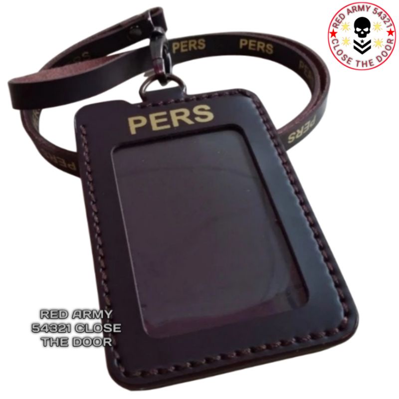 

Holder ID Card - Tali Lanyard Nametag Logo PERS Coklat