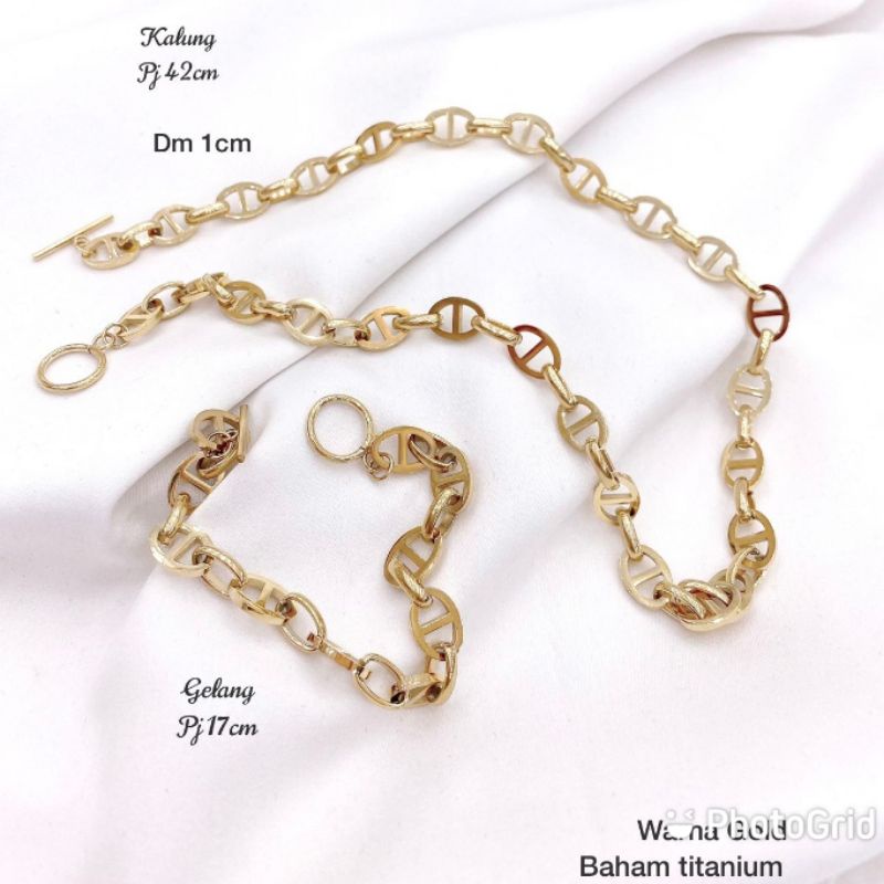 Kalung gelang titanium asli Premium Quality Branded Band Anti karat anti alergi Stainless steel Premium Quality Kt97