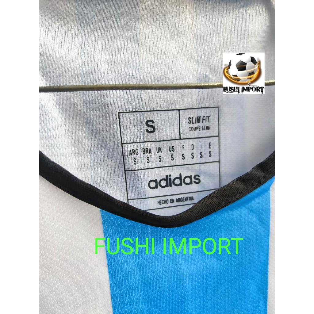 Setelan Jersey Baju Bola Argentina Home World Cup Piala Dunia 2022 ( Fullset Satu Set ) Grade Ori