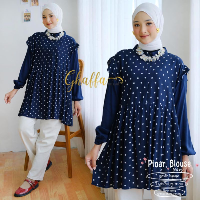 Atasan Kemeja Blouse Rayon Motif ori ghaffa Pinar