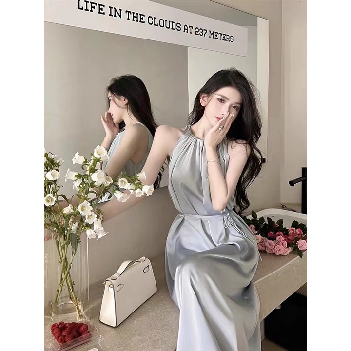 Setelan wanita 2022 musim panas baru seksi temperamen off-the-shoulder top niche desain split rok panjang set dua potong