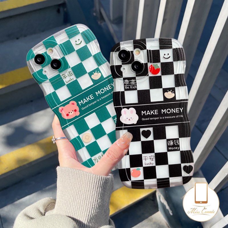 Soft Case Bahan TPU Motif Beruang Kelinci Untuk IPhone 7 8 14 Plus 11 13 12 14 Pro Max XR 6 6s Plus XS Max X SE 2020